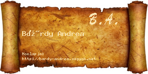 Bárdy Andrea névjegykártya