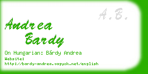 andrea bardy business card