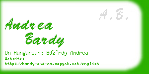 andrea bardy business card